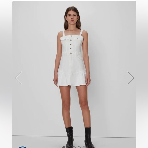 7 For All Mankind Dresses & Skirts - 7 for all mankind Surplus Flounce Denim Dress White Sz M